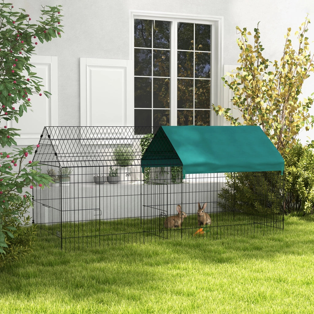 Casetta per Conigli da Giardino e Interno ¨C Minimal ¨C Verde 220x85x103 cm