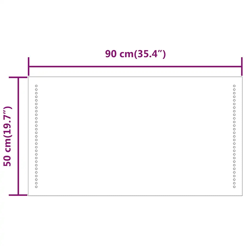 Specchio da Bagno con Luci LED 90x50 cm 151732