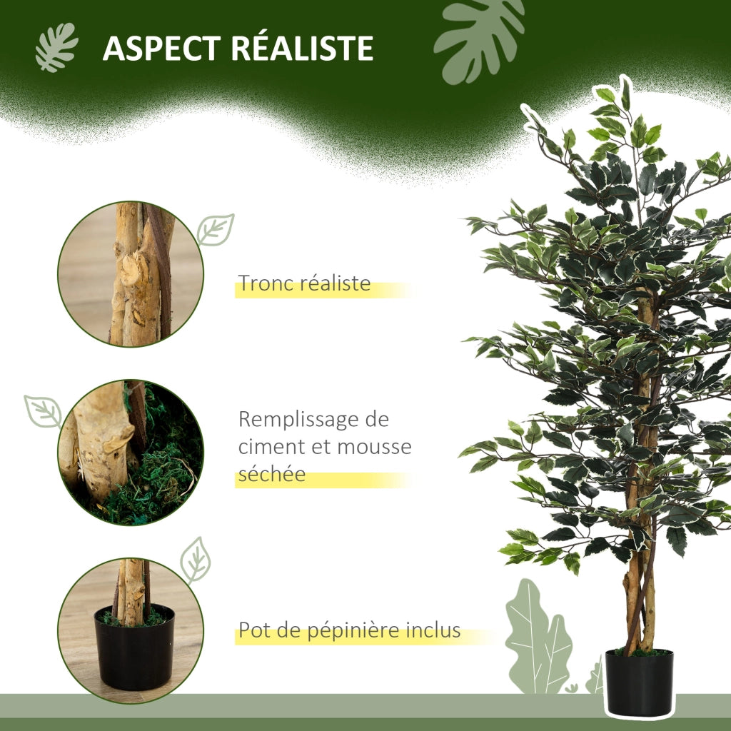 Pianta Ficus Artificiale ¨C Minimal ¨C Verde Realistico 130cm