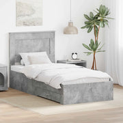 Struttura del letto Grigio Certo e Argento 75 x 190 cm