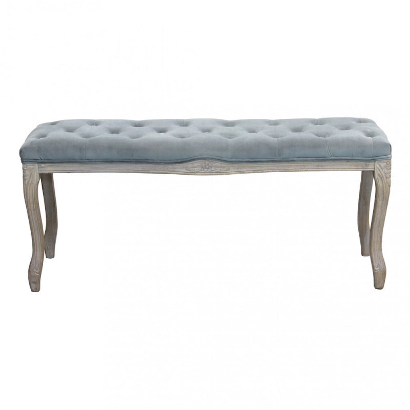Set di 2 PANCA MISTY IN VELLUTO GRIGIO