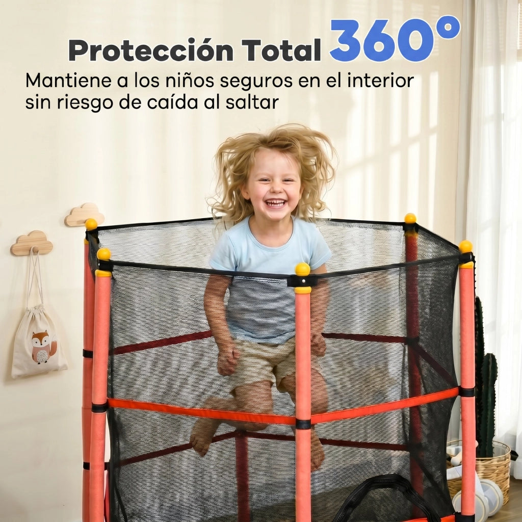 Trampolino per Bambini ¨C Minimal ¨C ?163 cm, Rosso, Acciaio, per Interno ed Esterno