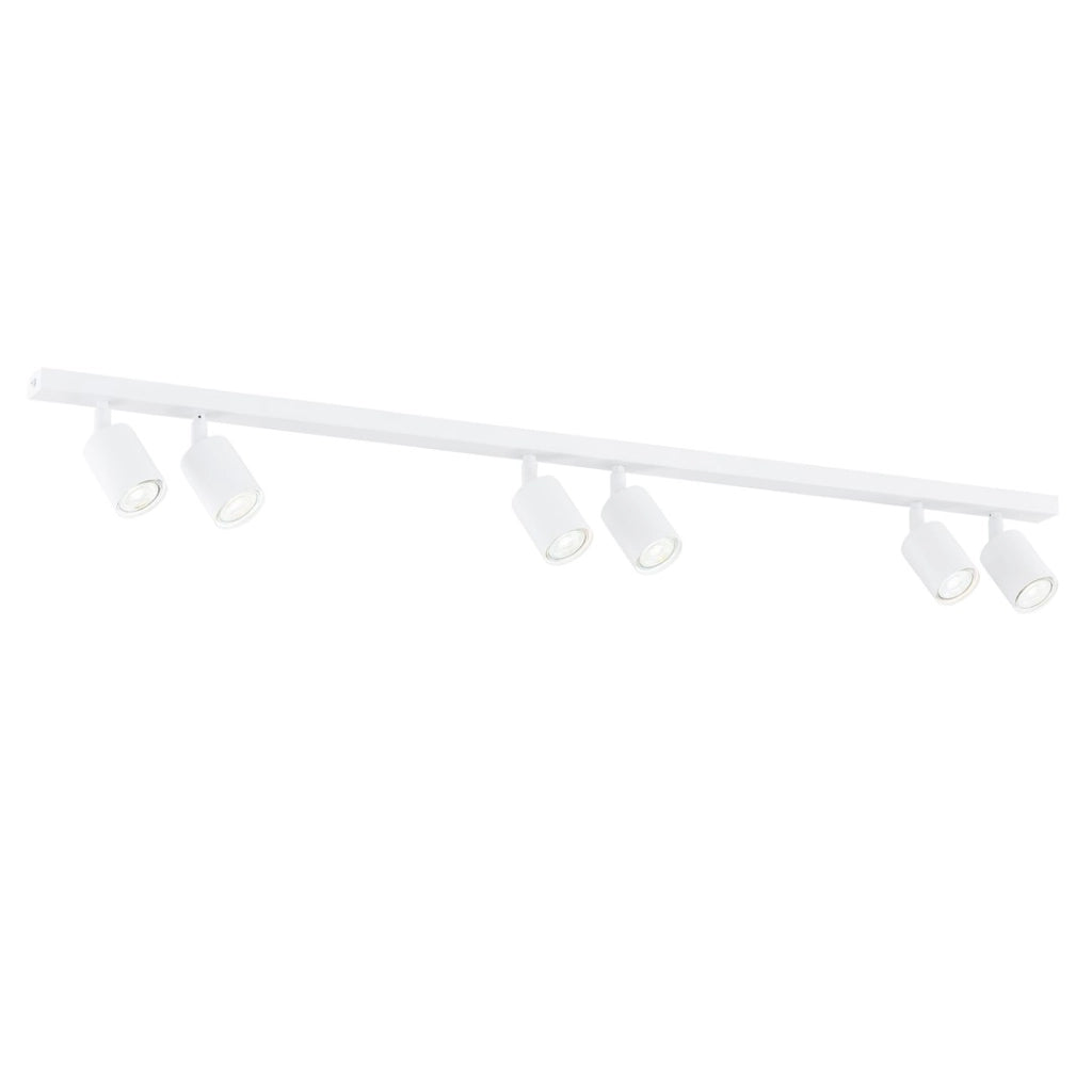 Plafoniera bianca minimal FLASH 6xGU10 8W 116cm Emibig
