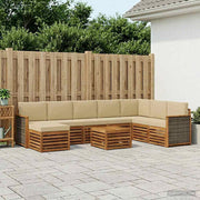 Set di divani da esterno 7 pz Naturale 3384739