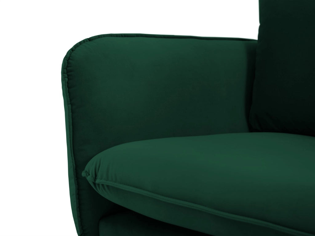 Cosmopolitan Design - Divano "Vienna" 4 posti in velluto verde bottiglia 