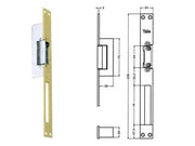 INCONTRO ELETTRICO 67F0  cm.25 acciaio finitura oro (Y67F0508)    YALE