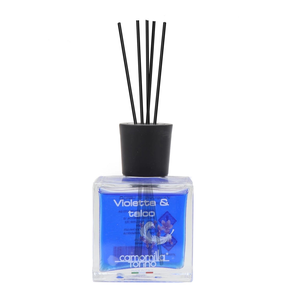 CAMOMILLA TORINO DIFFUSORE PER AMBIENTE CON BASTONCINI VIOLETTA E TALCO 100 ML