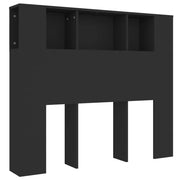 Testiera con Scomparti-Testata del letto Nera 120x18,5x102,5 cm
