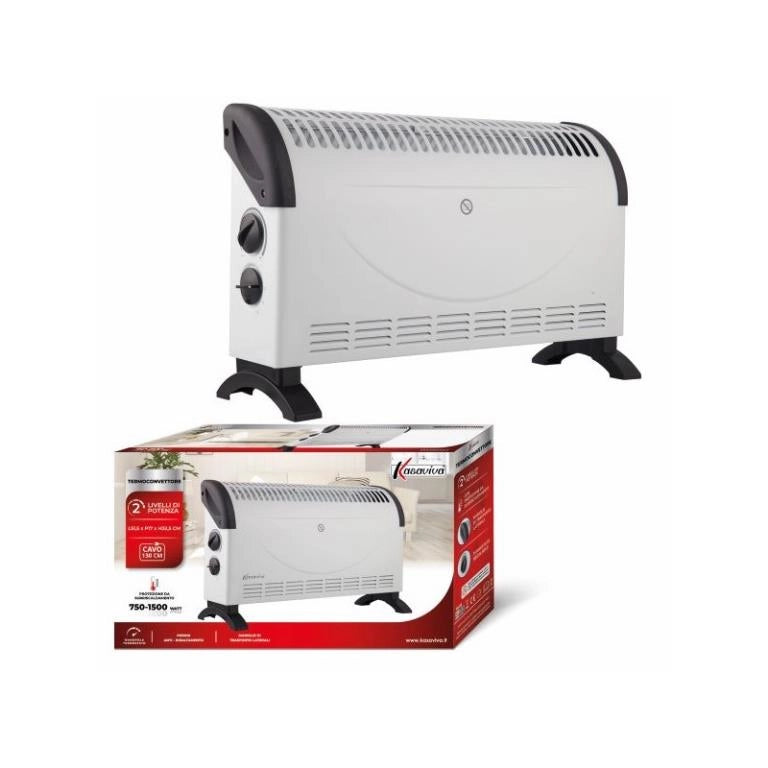 Stufa Elettrica Termoconvettore Bianco 1500 Watt