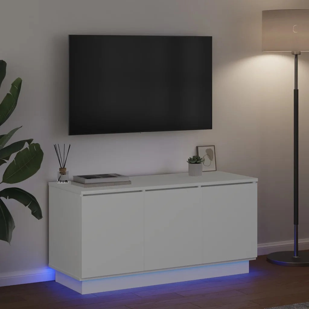 Mobile TV-Credenza TV-Console TV Bianco 100 x 38 x 49 cm Legno multistrato