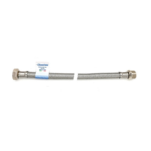 FLESSIBILE INOX MODELLO NORMALE  CM. 35- MF 1/2 x 1/2- DH- pezzi 10