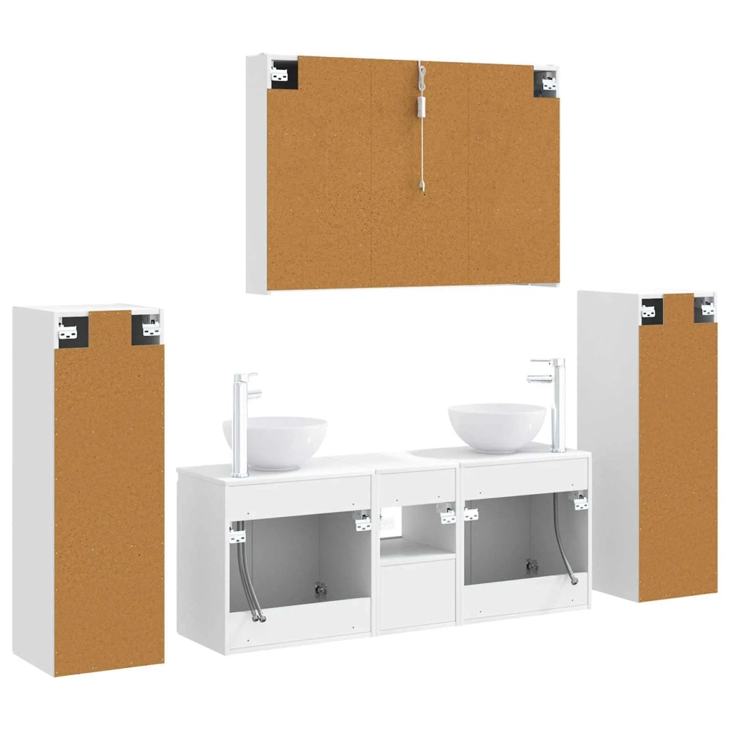 Set di mobili per il bagno 6 pz Bianco 3407151