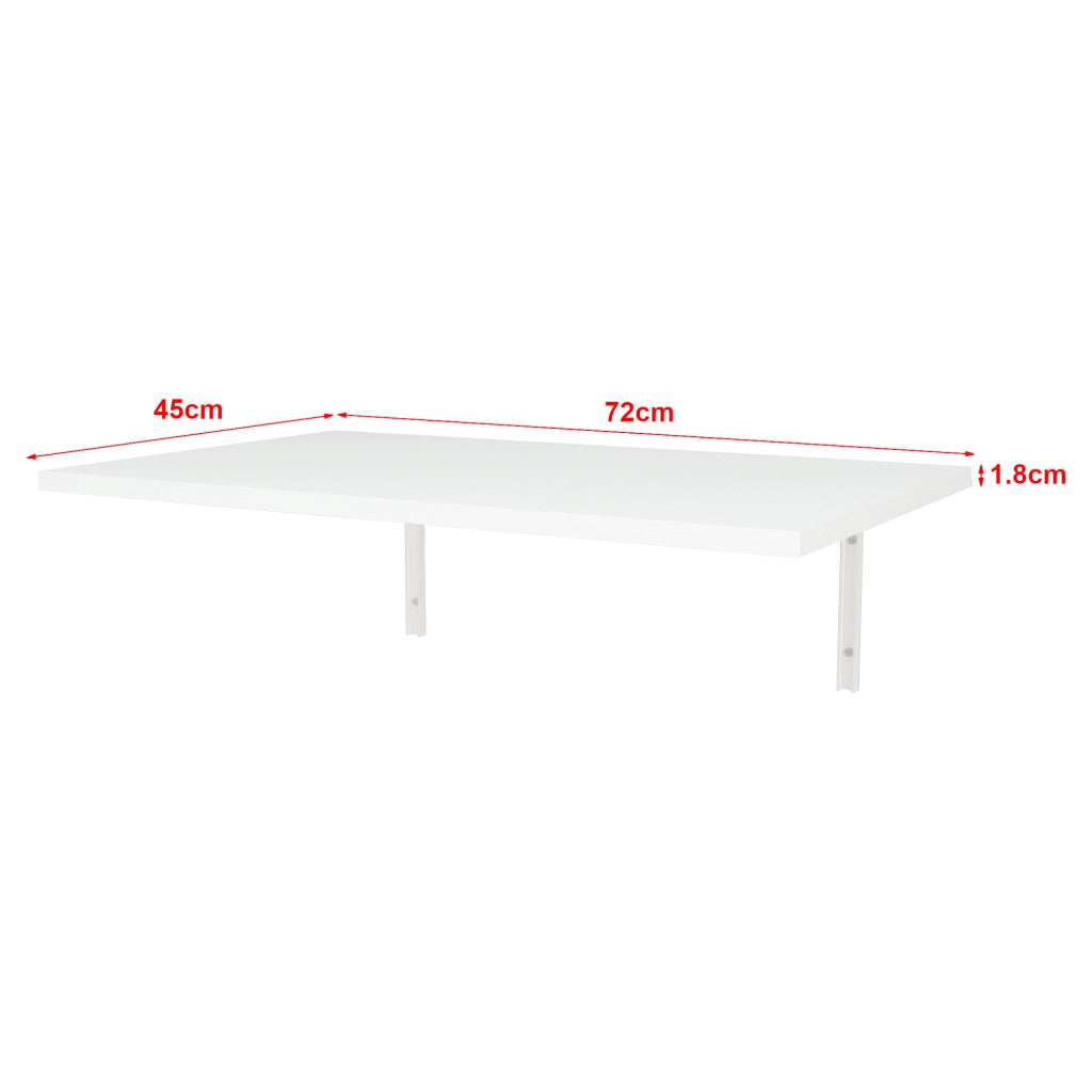 Tavolo da Muro Klepp 72 x 45 cm Tavolo Pieghevole a Ribalta Salvaspazio - Bianco [en.casa]