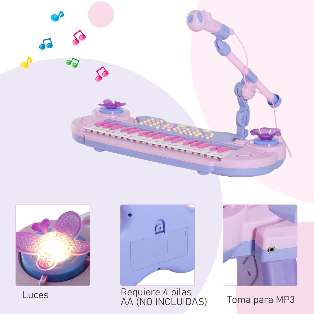 Pianoforte giocattolo elettronico 37 tasti ¨C Minimal ¨C rosa