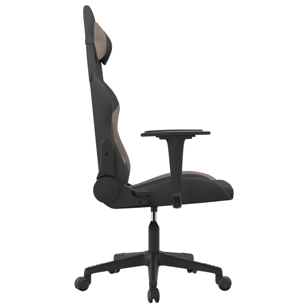 Sedia da Gaming Nero e Tortora in Tessuto 345493