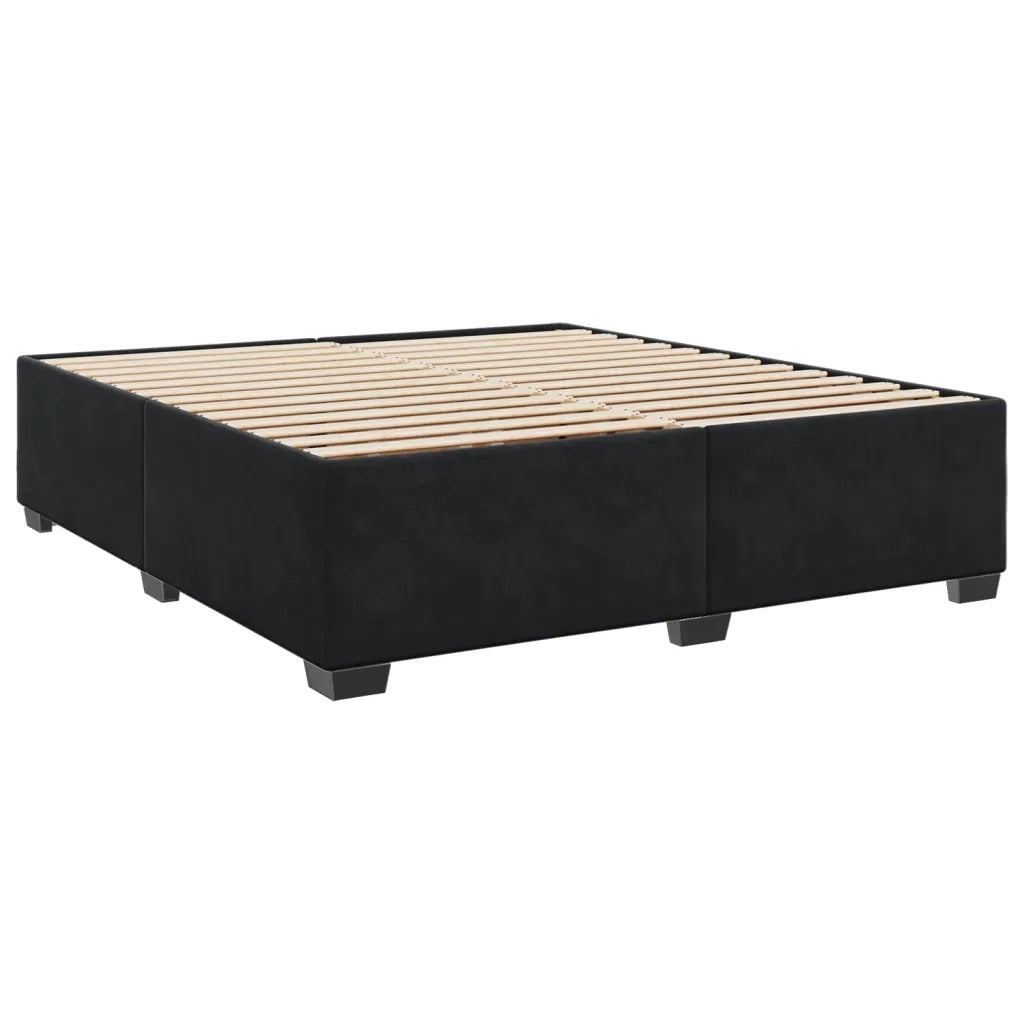 Giroletto senza Materasso Nero 200x200 cm in Velluto 3284657