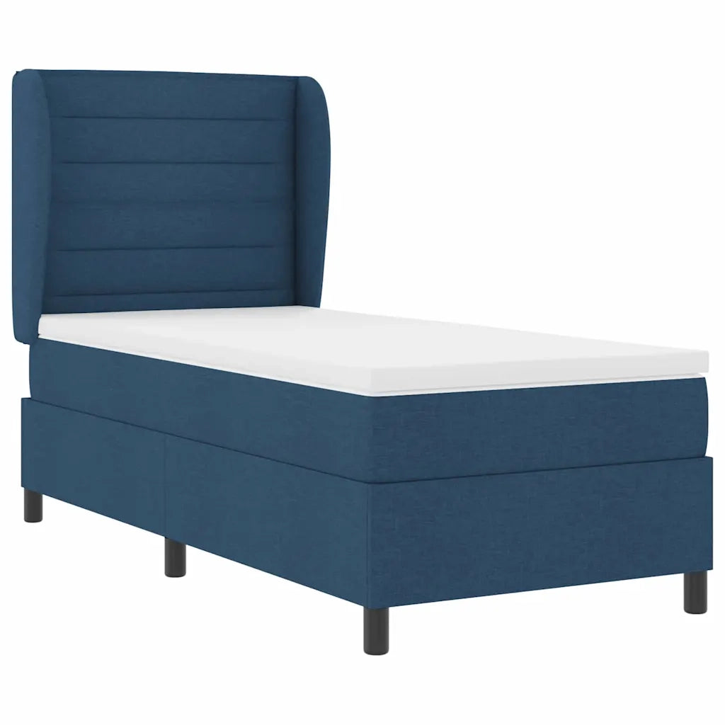 Letto a molle con materasso Blu 90 x 200 cm Tessuto 3340486