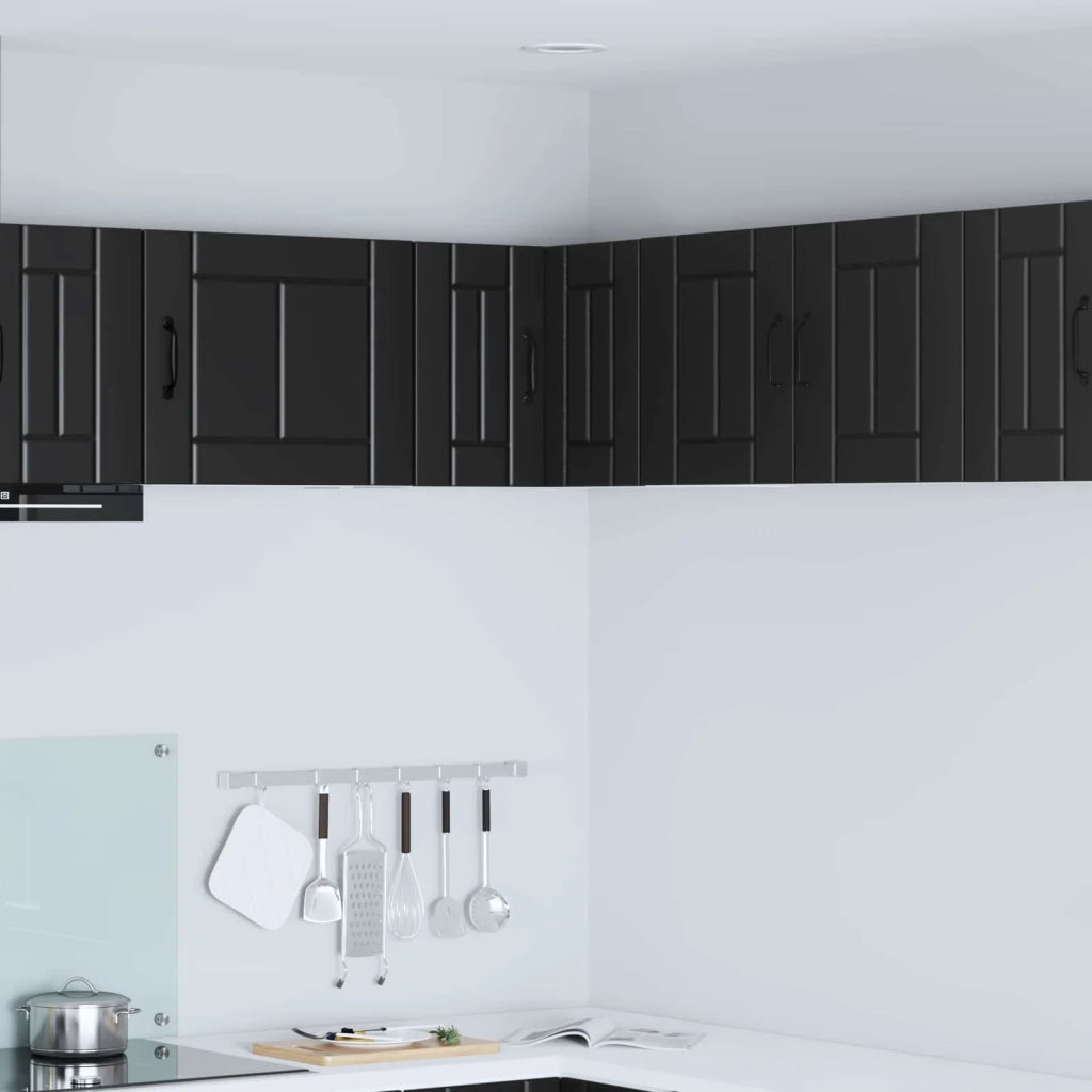 Pensile da cucina | Mobile angolare per parete LUCCA Nero 57 x 57 x 40 cm