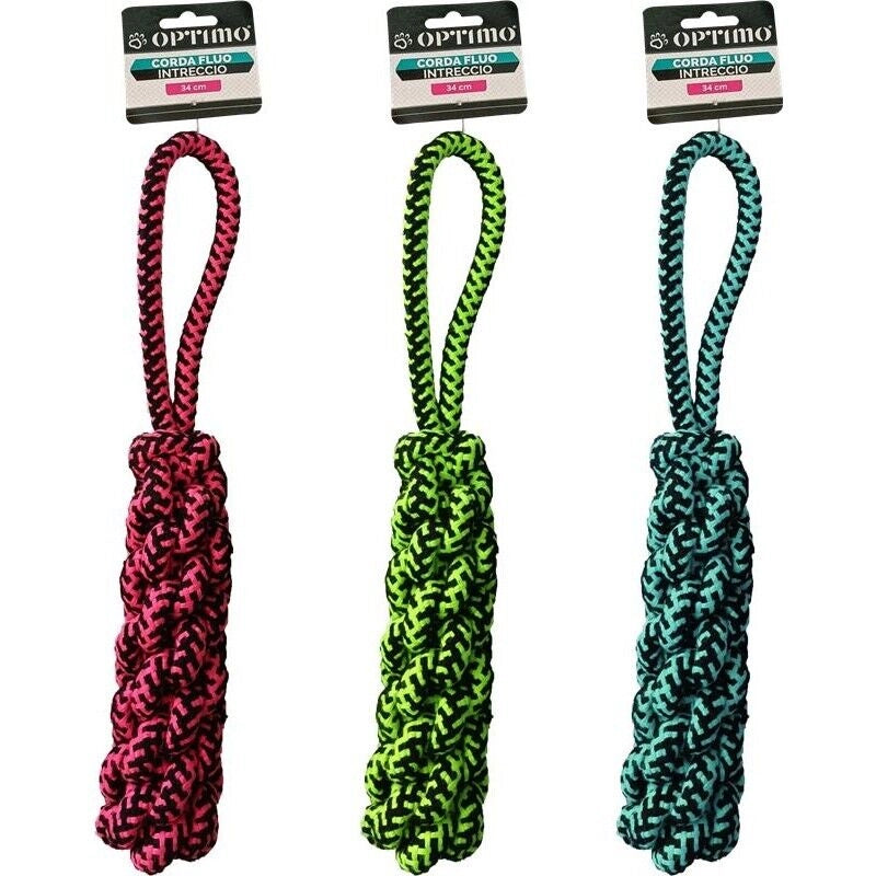 CORDA FLUO INTRECCIO 34 CM GIOCO IDEALE PER IL TUO CANE