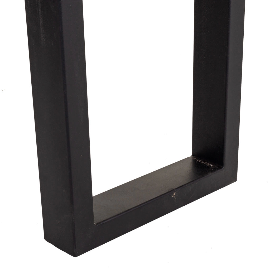 Mobile da ingresso in legno e metallo nero 120x45x75h
