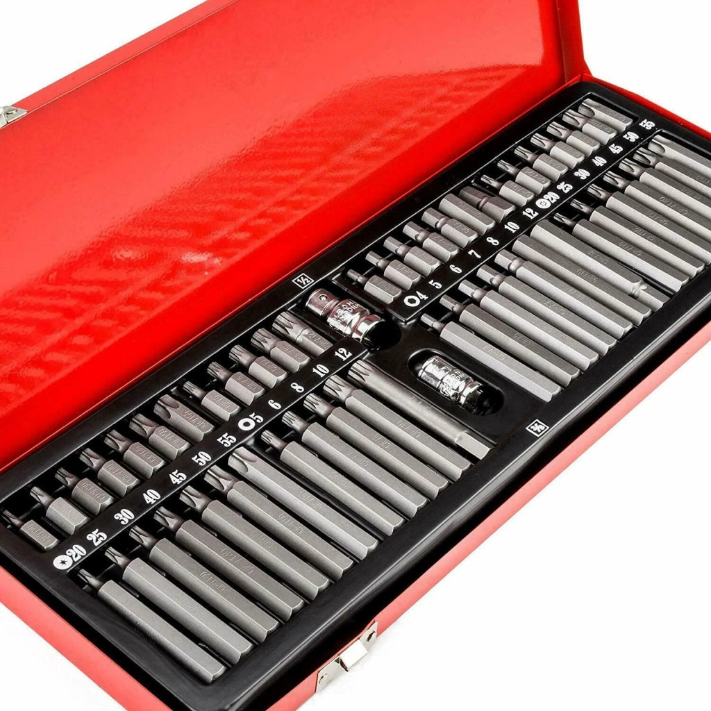 INSERTI PORTAINSERTI TORX ESAGONALI E MILLERIGHE LUNGHI SET 54pz