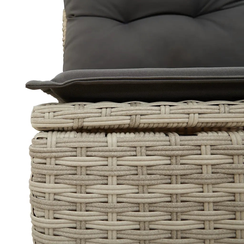 Set Divano da Giardino 8pz con Cuscini Grigio Chiaro Polyrattan 3221761