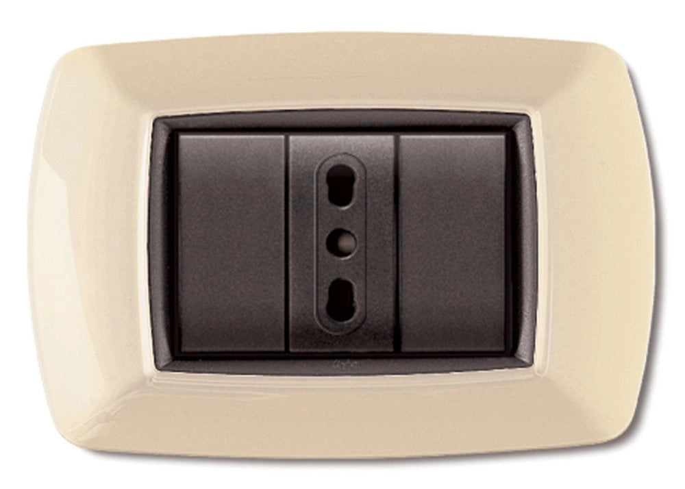 10pz placca life mod. living plastica avorio 3posti cod:ferx.41528