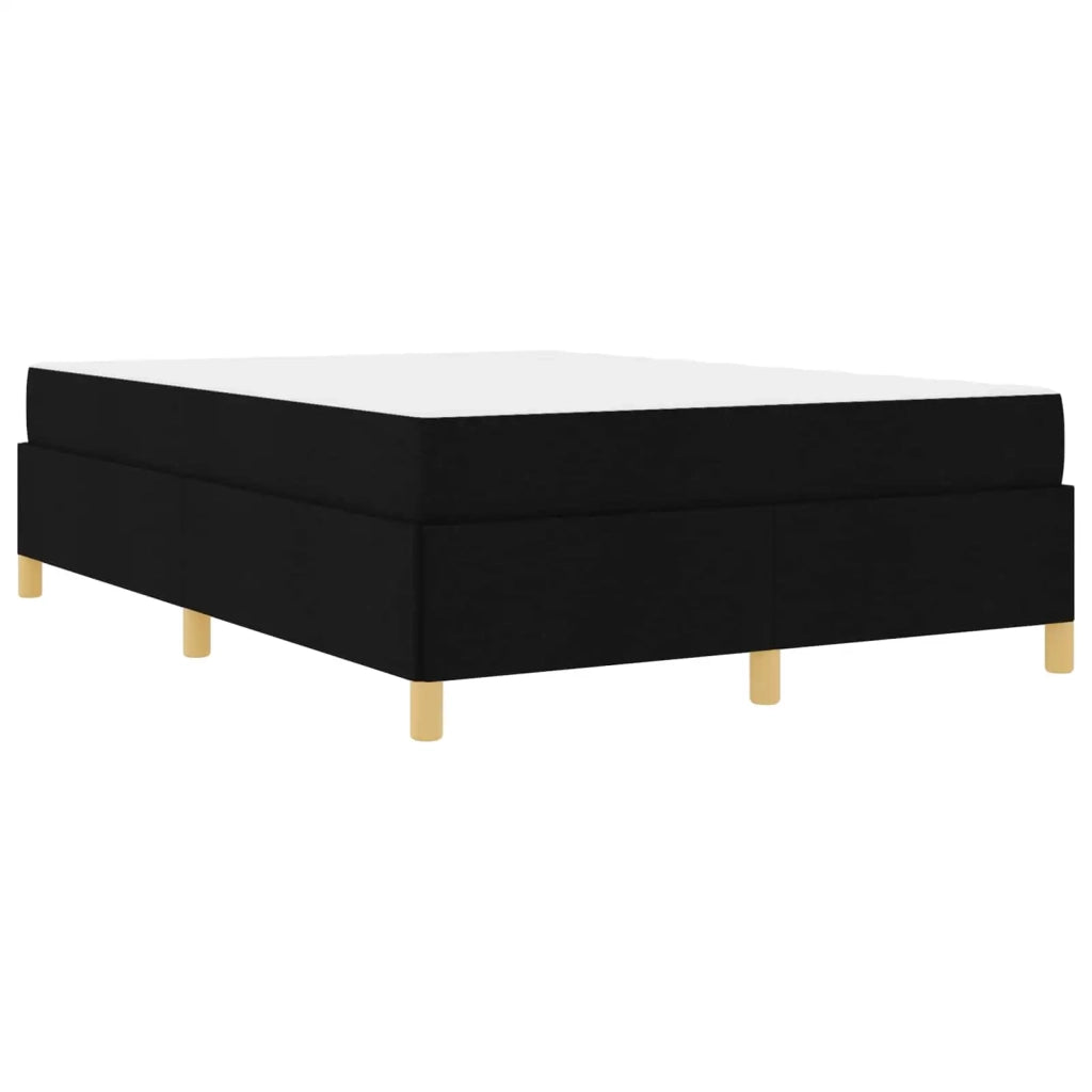 Struttura del letto con materasso Nero 160 x 200 cm Tessuto