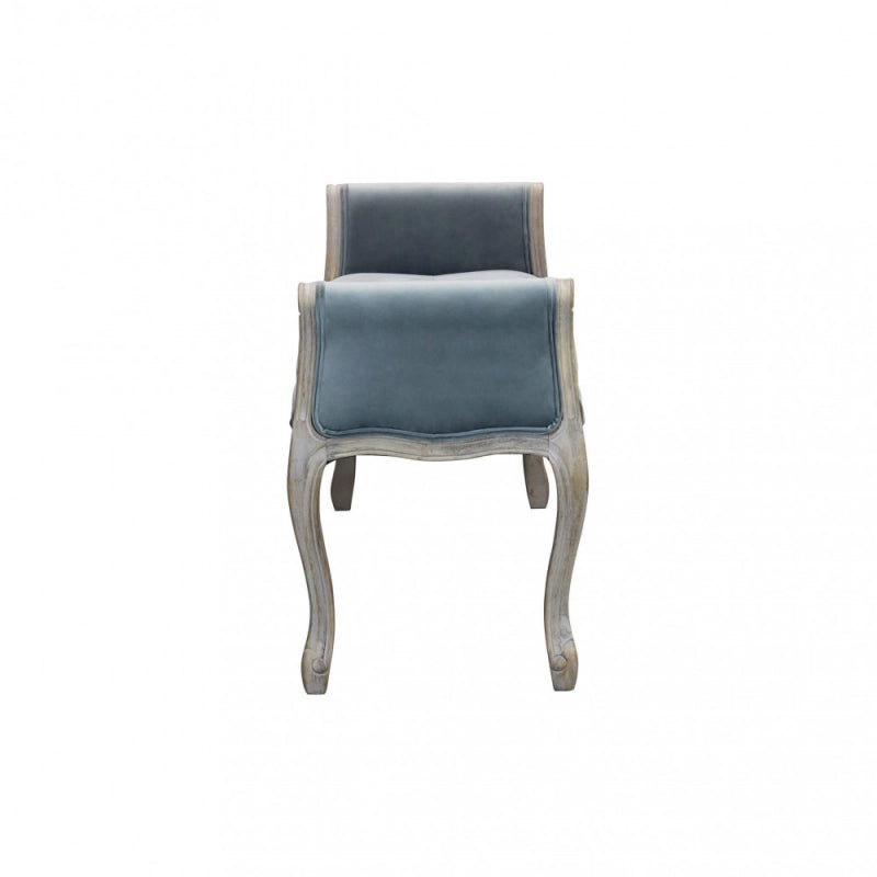 Set di 2 PANCA MADELYN IN VELLUTO GRIGIO