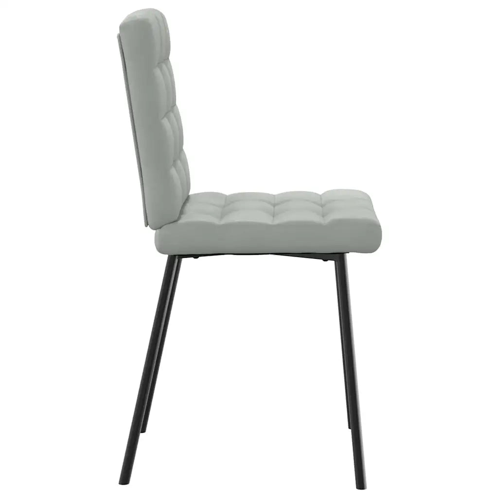 Sedie da Pranzo 2 pz Grigio Chiaro in Velluto 4101080