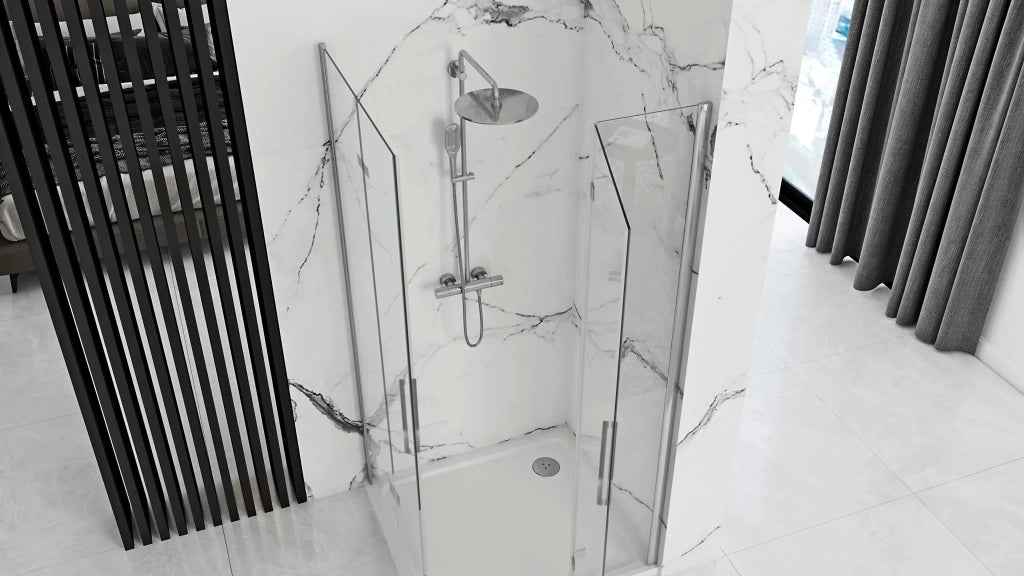 Cabina Doccia Rea Molier Chrome Double 80x100