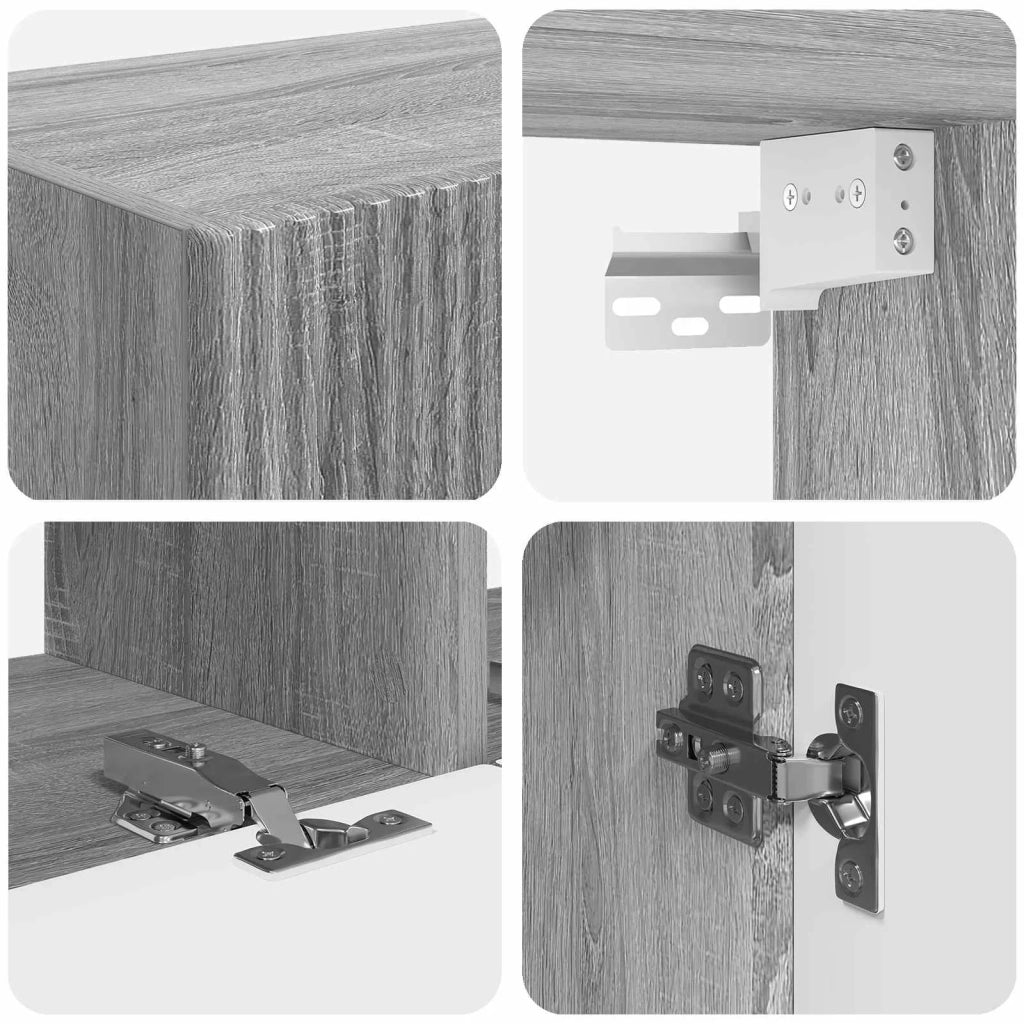 Set mobile TV 8 pcs Grigio Sonoma Legno multistrato 3409138