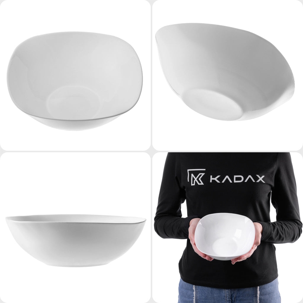 Set di stoviglie KADAX composto da 6 piatti, colore bianco.
