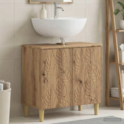 Armadio per Lavabo da Bagno DELFT Rovere Artigianale 897014