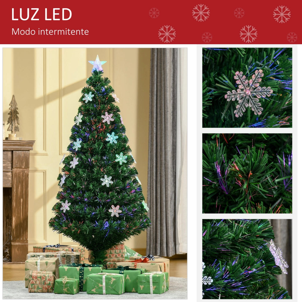 Albero di Natale Artificiale 150cm con Luci LED ¨C Minimal ¨C Bianco