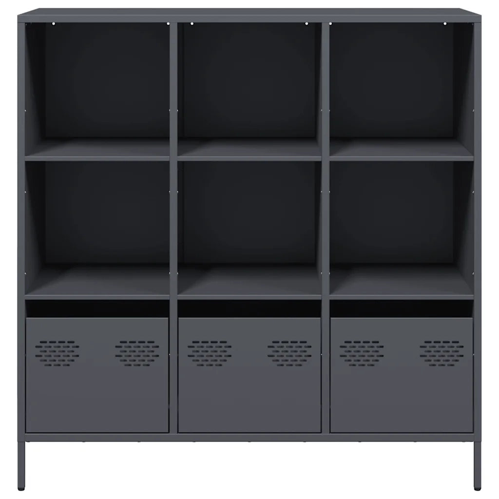 Credenza Antracite 101,5x39x103,5 cm Acciaio