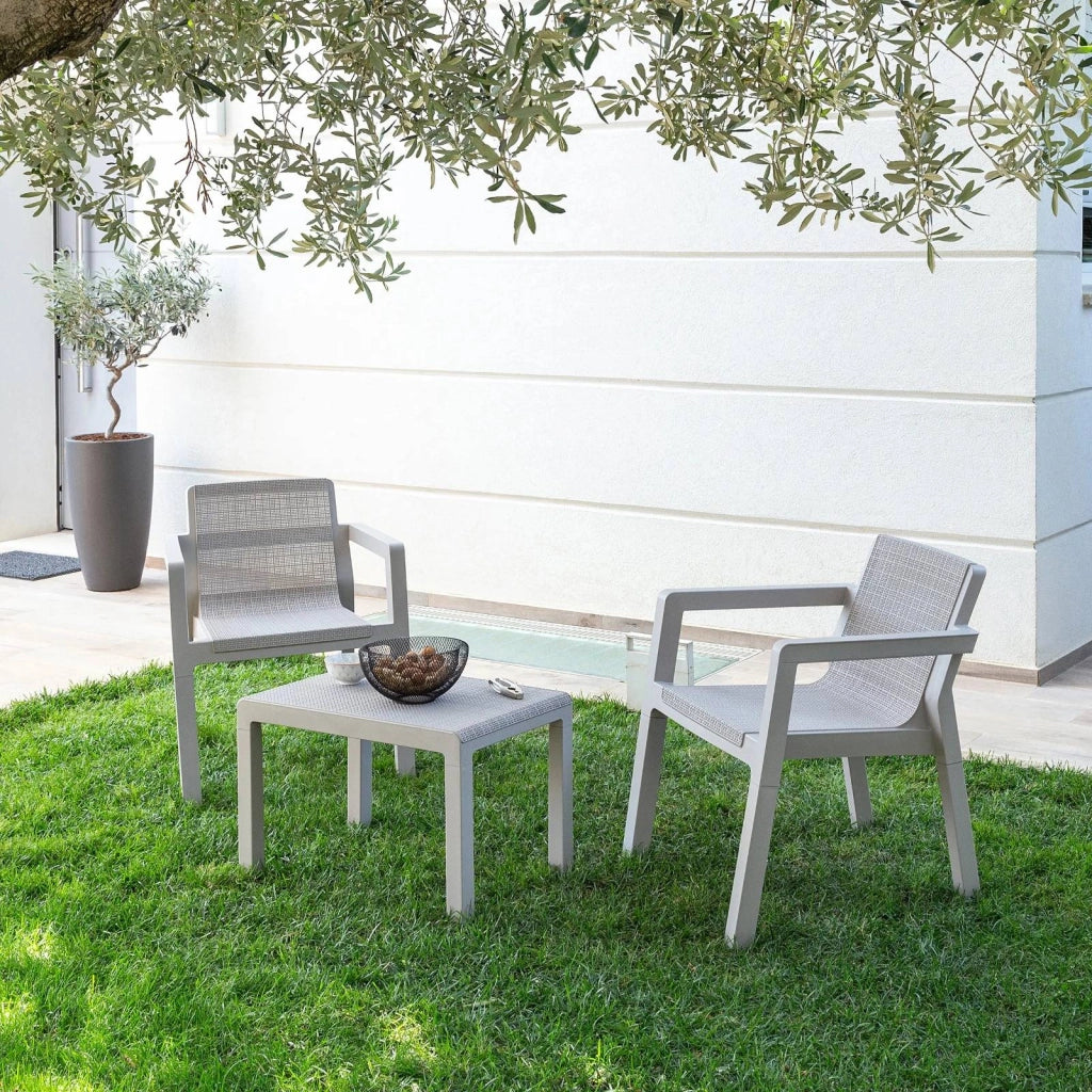 Set Salotto da giardino Riviera 2 posti grigio chiaro