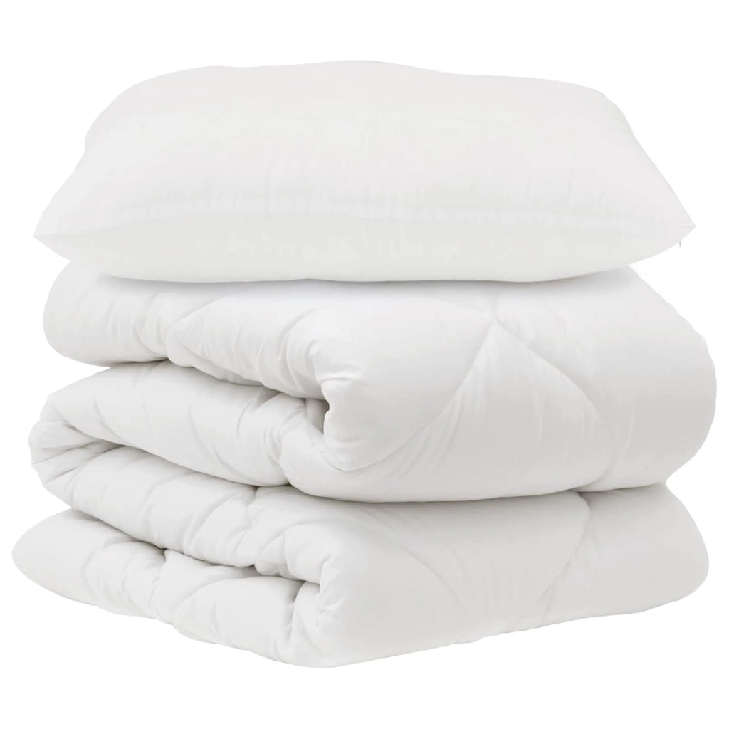 Set di Piumoni con cuscino 2 pcs Bianco Microfibra 3376742