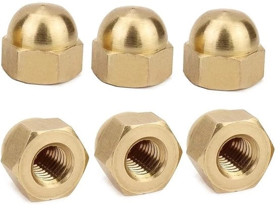 Viti a 6 facce in ottone - doppi viti M6 - 10 pezzi - robuste e durature - aspetto decorativo