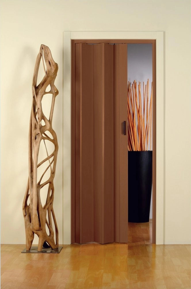 1pz porta a soffietto con maniglia cm 83x214 colore noce cod:ferx.82845