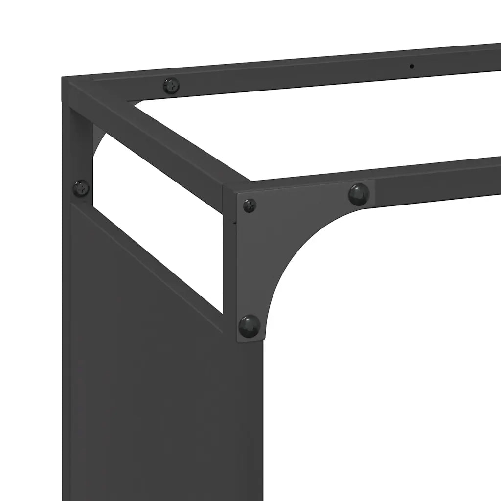 Rastrelliera per Legna da Ardere Nera 90x28x65 cm CFW2586161