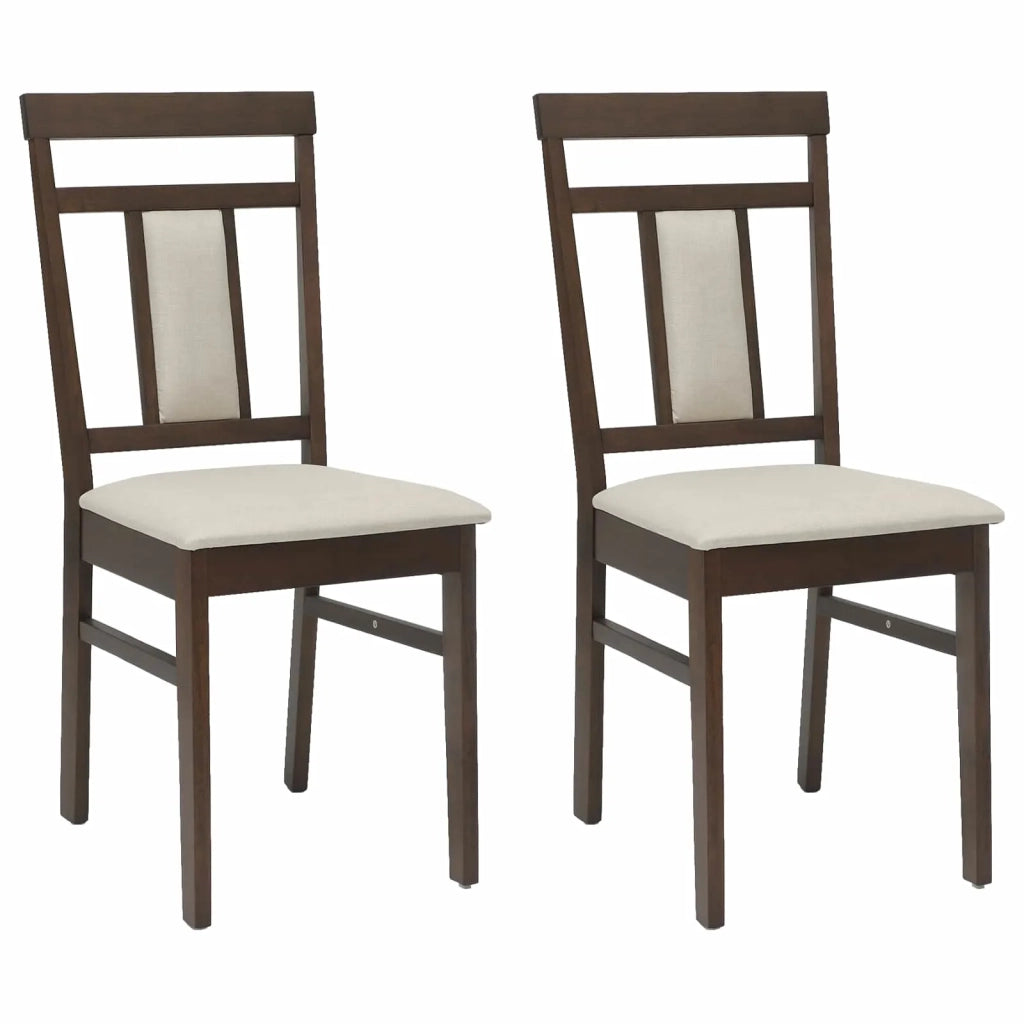 Sedia da pranzo 2 pcs Marrone chiaro e chiaro