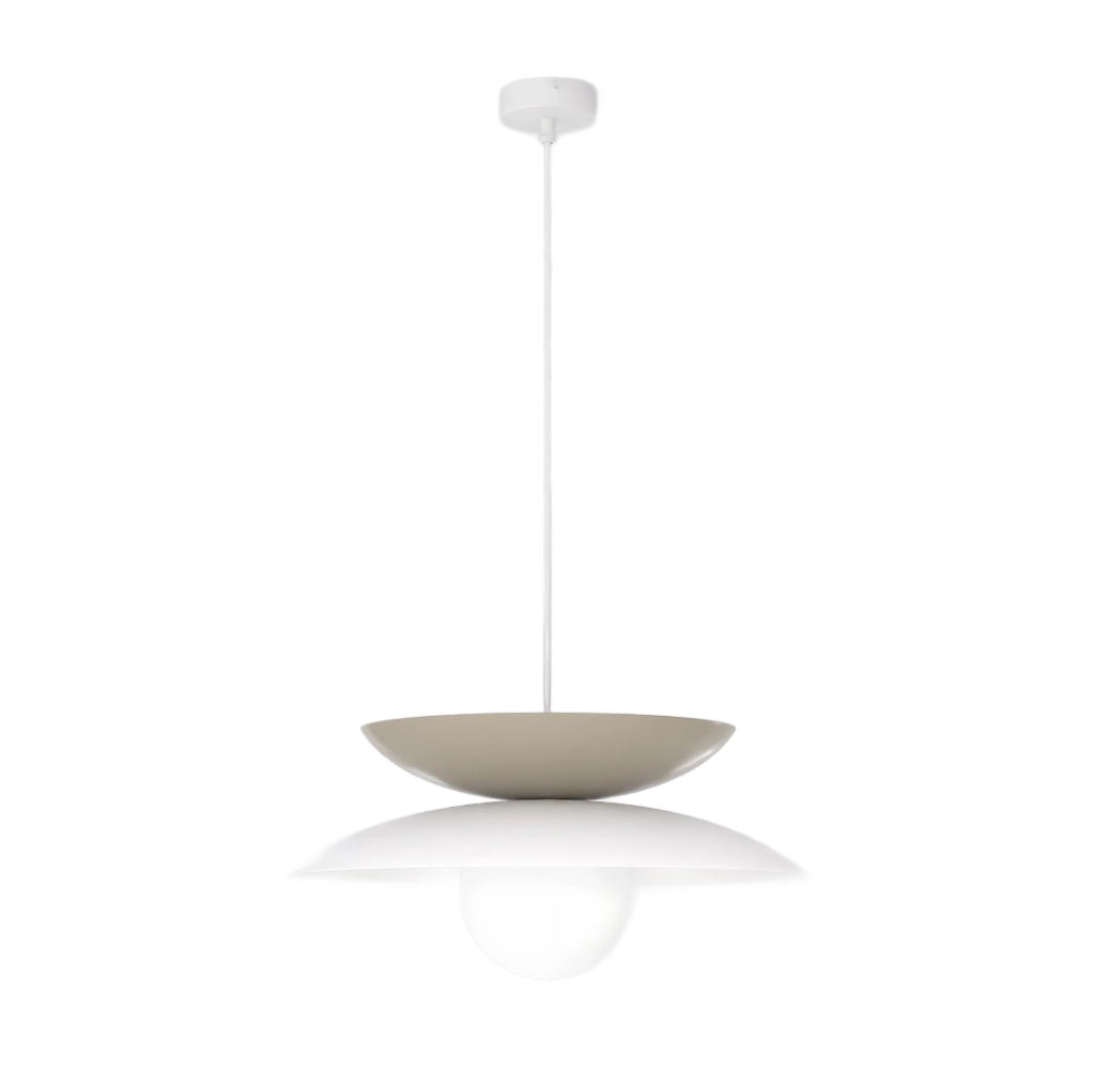 Lampada sospensione NAGOYA Japandi bianco-beige 1xG9