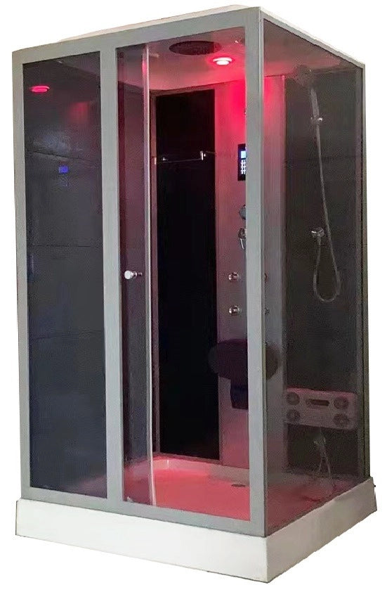 Cabina doccia idromassaggio, cromoterapia, touch screen, full optional 100x100cm Sicorage Lurix