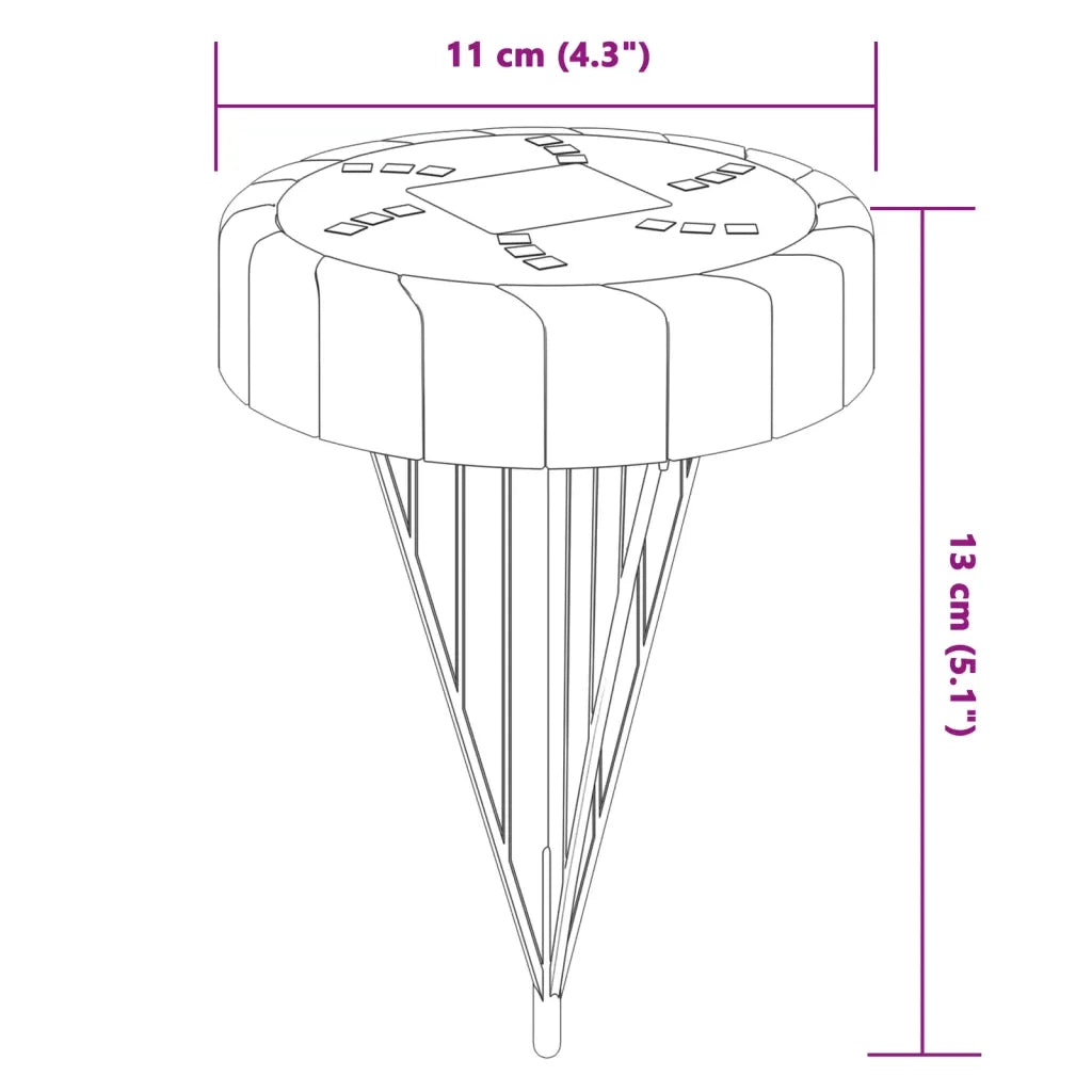 Luci Solari da Terra con Picchetti da Esterno 4pz Bianco Caldo 4008194