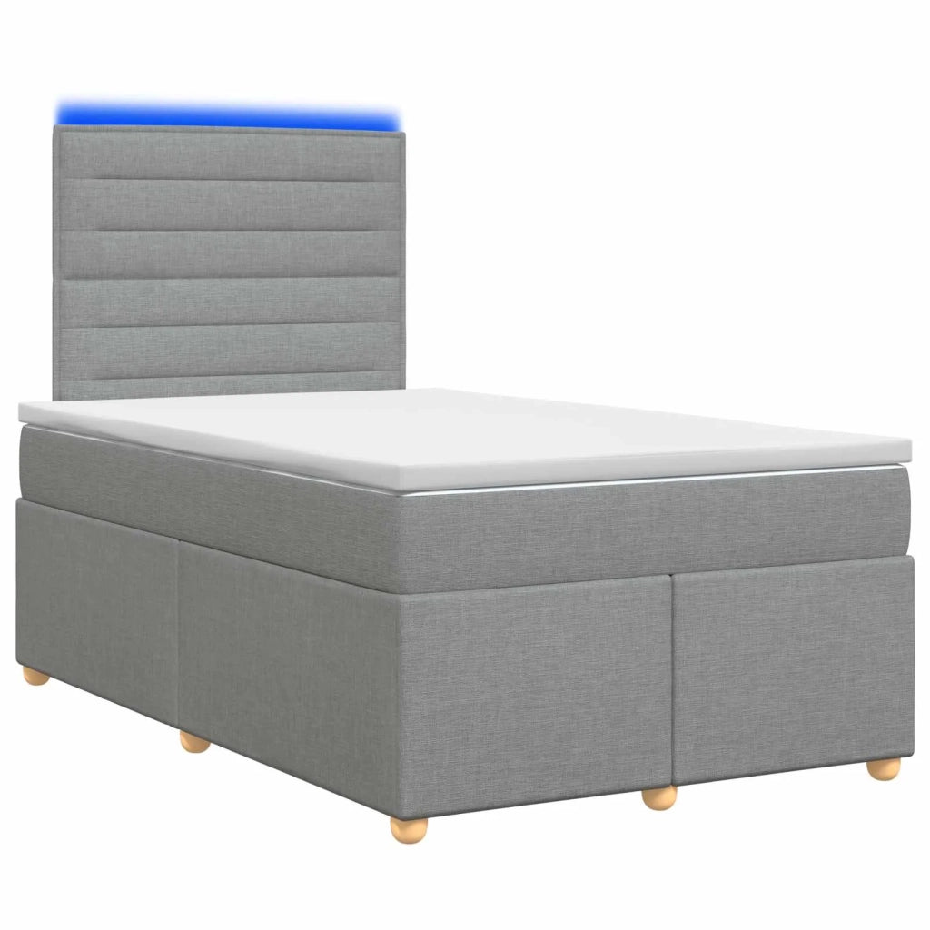 Letto box spring con materasso Grigio Chiaro 120 x 200 cm 3455315