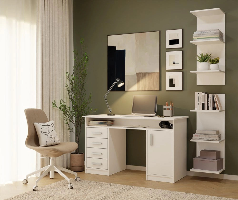 Scaffale 6p bianco wysoki 180 cm 6 ripiani per libri segregatory per ufficio soggiorno libreria moderna
