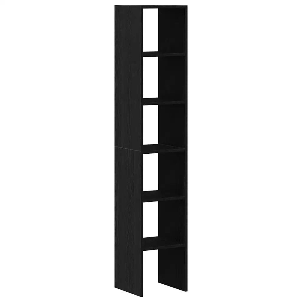 Librerie 2 pz Impilabili Rovere Nero 30x30x80 cm in Truciolato 858806