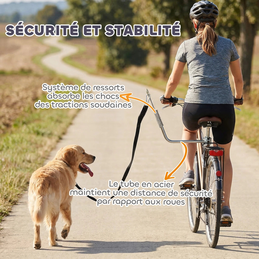 Lega per Bicicletta per Cani ¨C Minimal ¨C 180 cm Argento