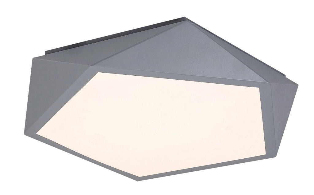 Plafoniera pentagonale LED 30W grigia Rabalux Raffa